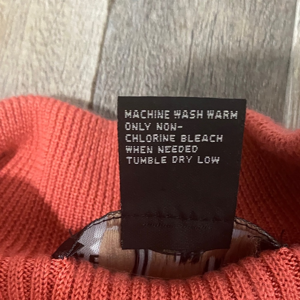 Requirements Orange Ribbed Blouse - Picture 10 of 10